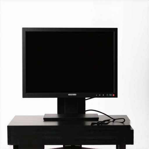 A spectrophotometer being used to calibrate an HDR monitor in a professional studio setting.