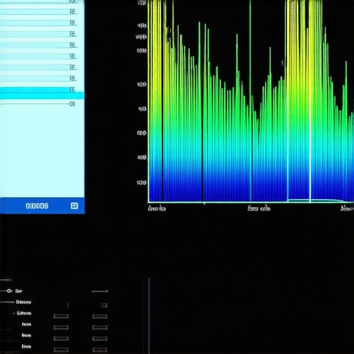 Spectroradiometer in Use for Precision Calibration Spectroradiometer measuring display spectral output during calibration process.