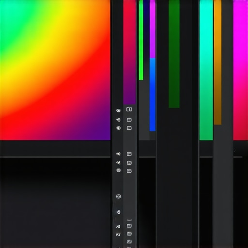 Advanced Calibration Software on Professional HDR Monitor Close-up of a calibration interface on a professional HDR monitor