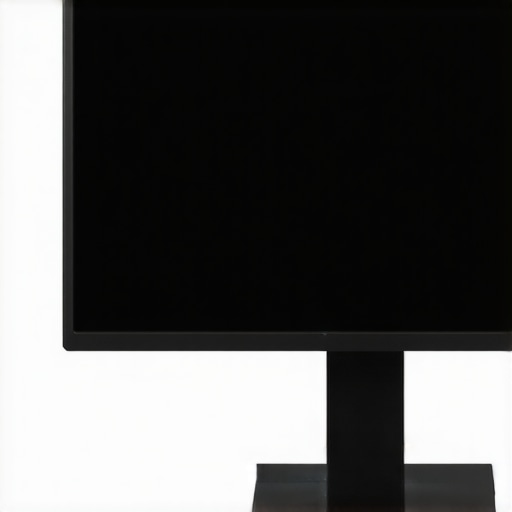 Close-up of a professional monitor with built-in calibration sensors and adjustment interface.