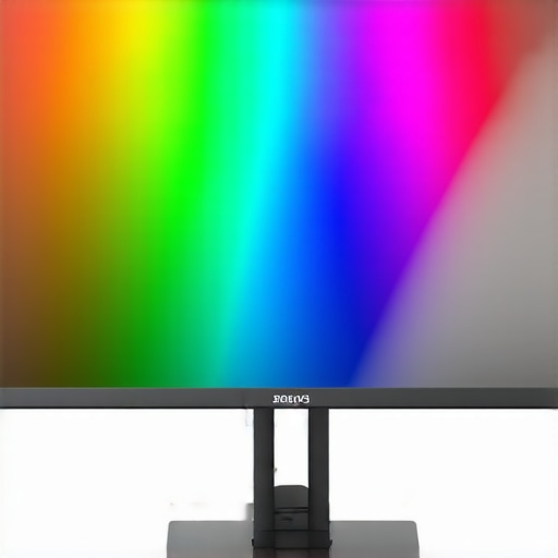 Advanced Professional Monitor for Color Fidelity A state-of-the-art professional monitor showcasing wide color coverage and uniform color response from various angles.