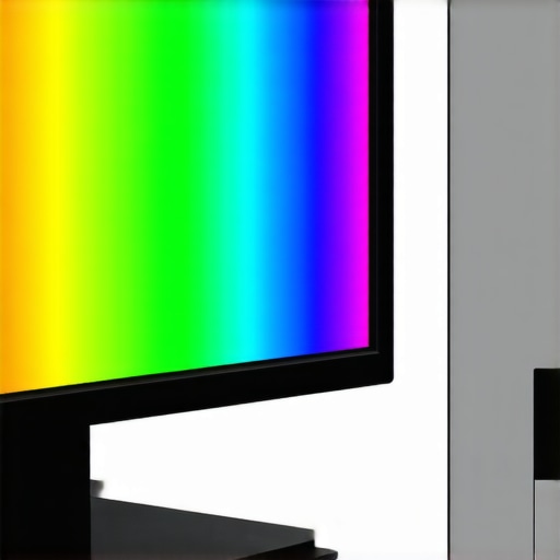 Spectrophotometer measuring a professional monitor's spectral output.