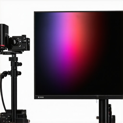 Close-up of a high-end HDR monitor showcasing quantum-dot technology and calibration controls