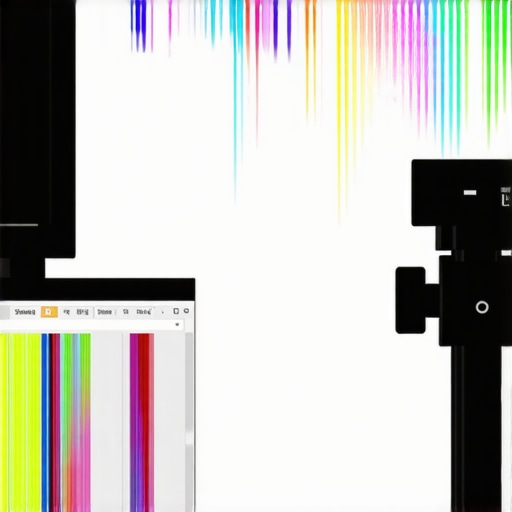 Close-up of spectral calibration sensors attached to a high-end professional monitor.