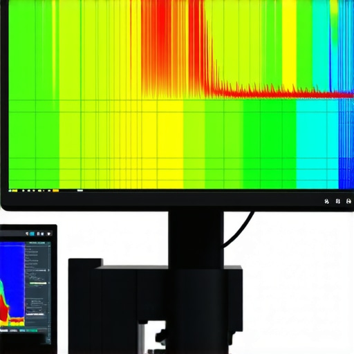 Spectral Profiling in Action A spectroradiometer measuring the spectral output of a calibrated professional monitor.