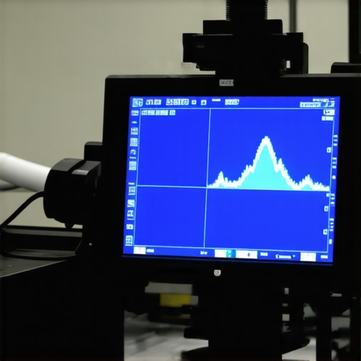 Spectrophotometer measuring spectral output of professional HDR monitor
