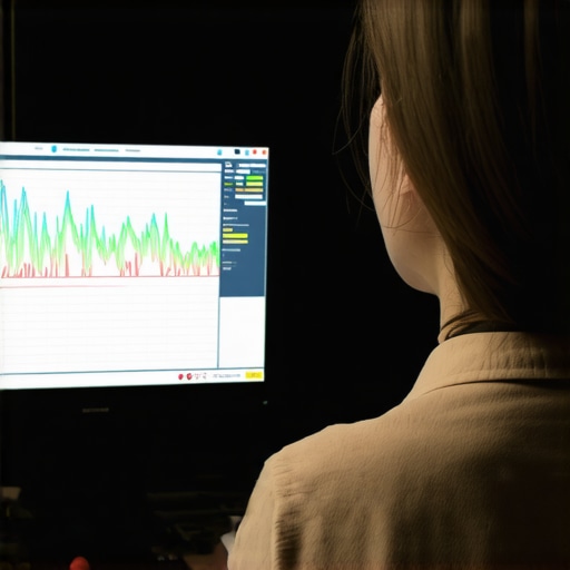Professional spectral measurement device calibrating a high-end 4K HDR monitor